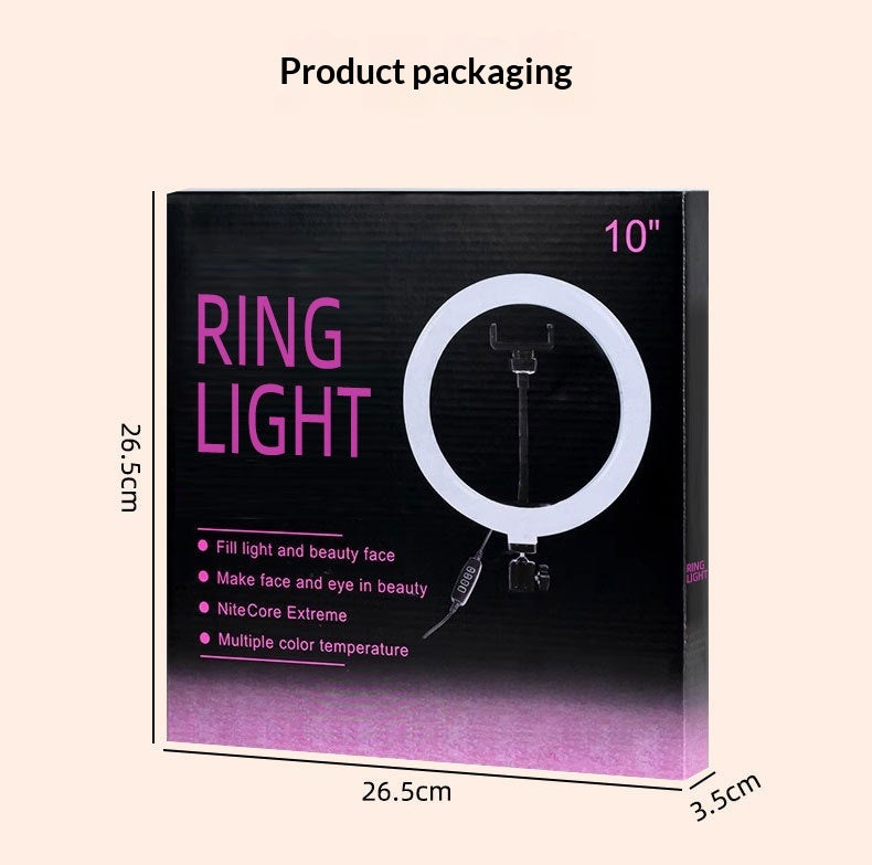 10" LED Ring Light with Phone Holder & Adjustable Stand